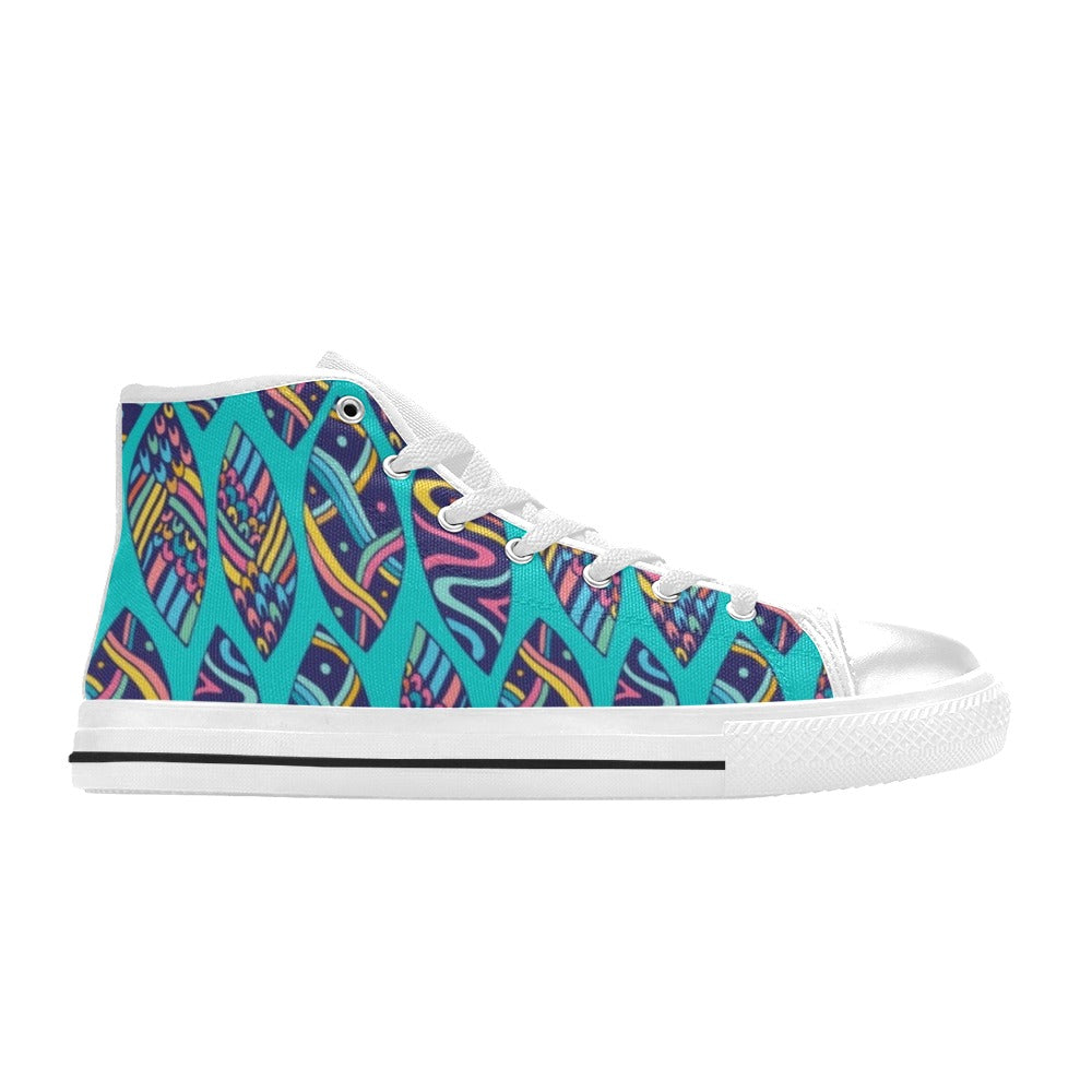 Aloha Surfboards - Kids High Top Canvas Shoes