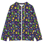 Groovy Alien And UFO Women's Full-Zip Hoodie