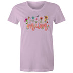 Mum, Flowers And Butterflies - Womens T-shirt
