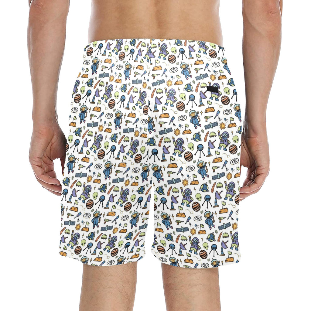 All About Space Men's Mid-Length Beach Shorts Men's Mid-Length Beach Shorts Printed Offshore Space