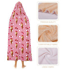 Cherry Ice Cream Kids Hooded Blanket 100cm x 130cm Kids Hooded Blanket Food Printed Offshore