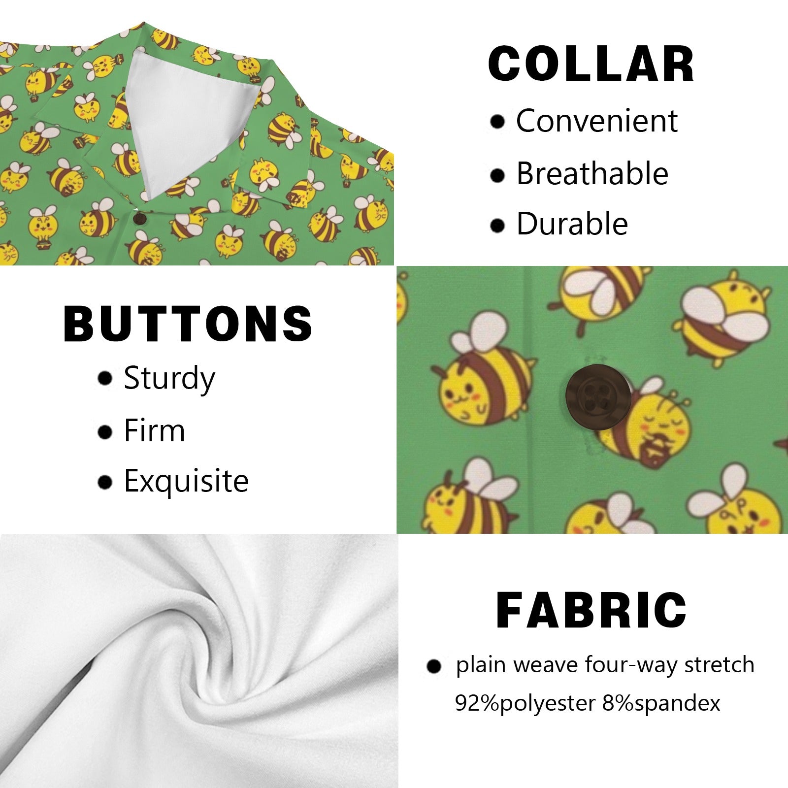 Busy Bees Men's Hawaiian Shirt