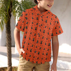 Halloween Black Cats Junior Kids Hawaiian Shirt