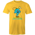 Make Every Day A Happy Earth Day - Mens T-Shirt Yellow Mens T-shirt Environment Printed In Australia