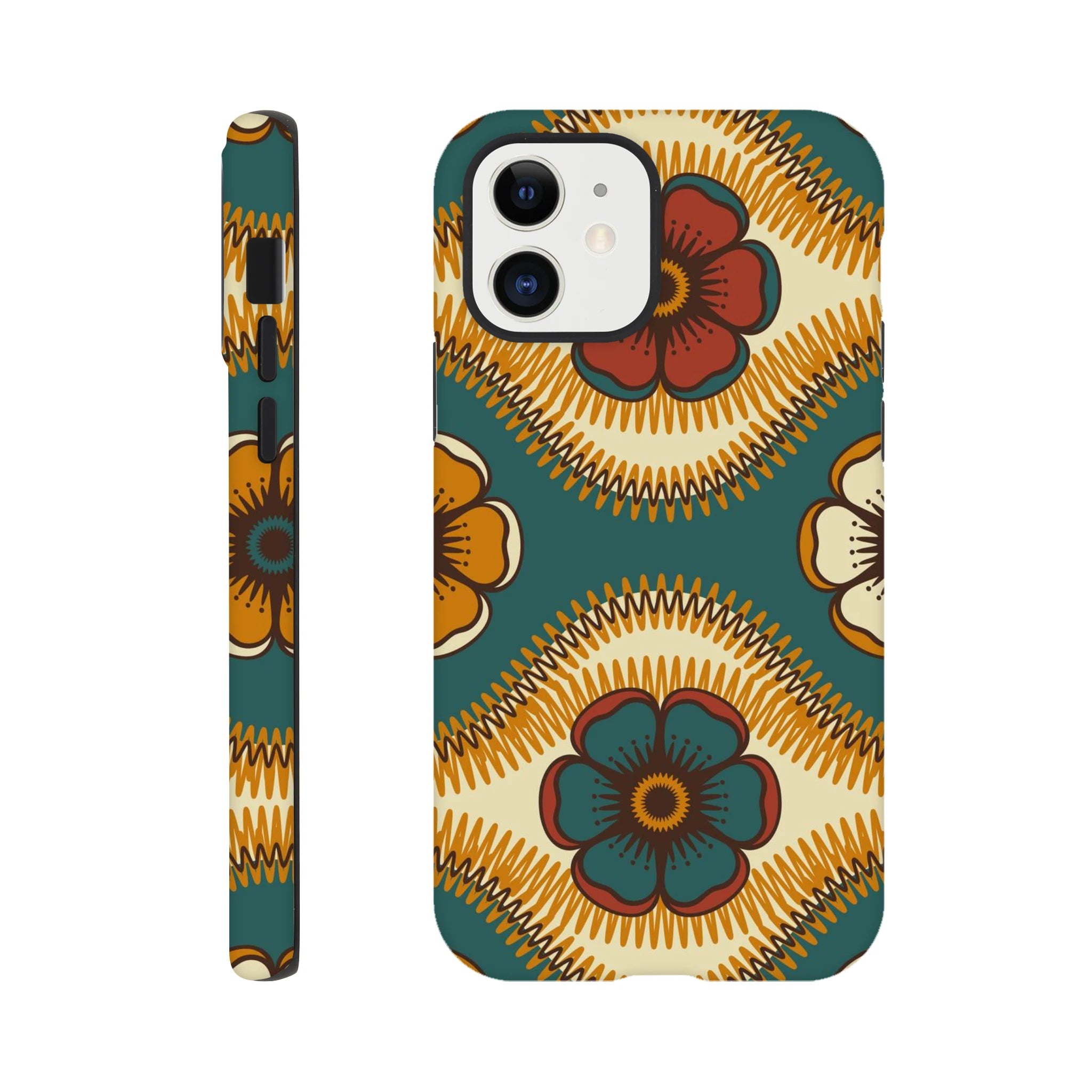 Vintage Floral - Apple iPhone Tough case iPhone 12 iPhone Tough Case Globally Fulfilled Retro