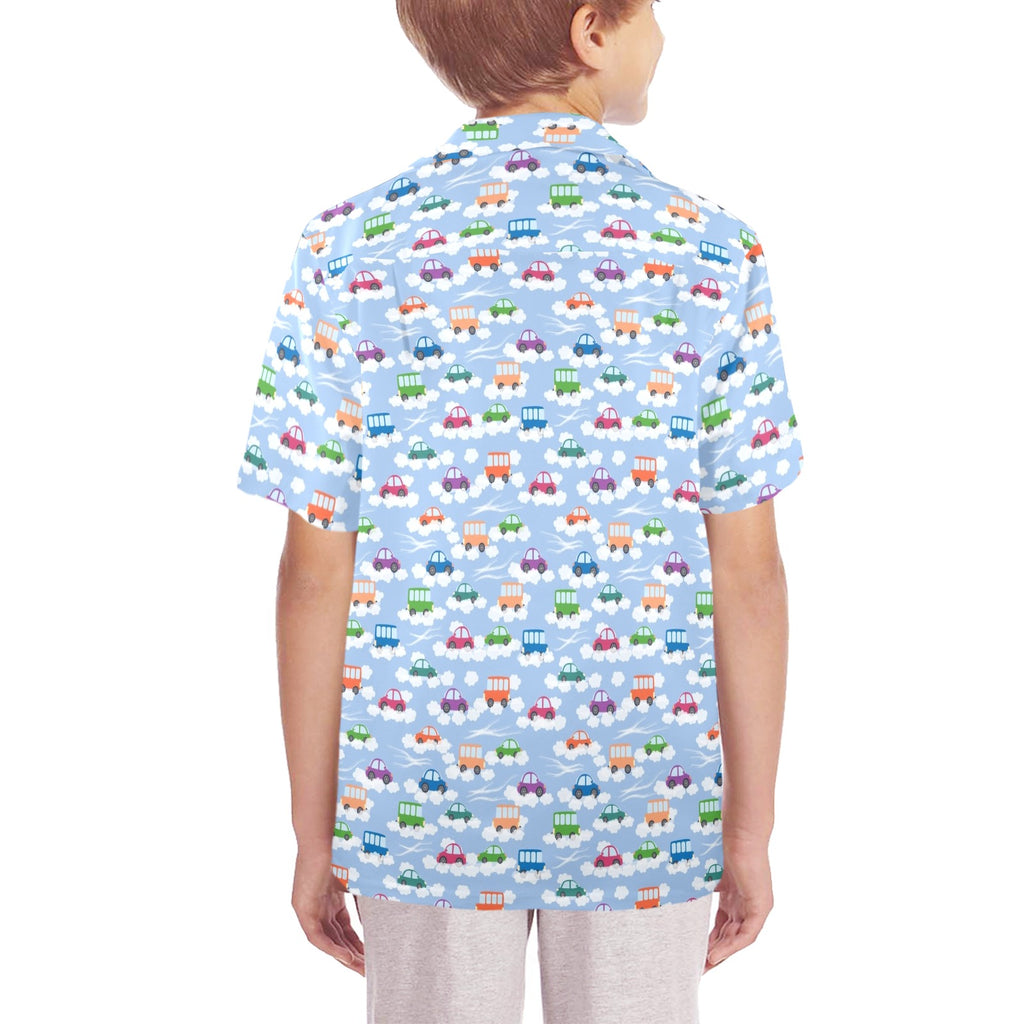 Colourful Cars Senior Kids Hawaiian Shirt