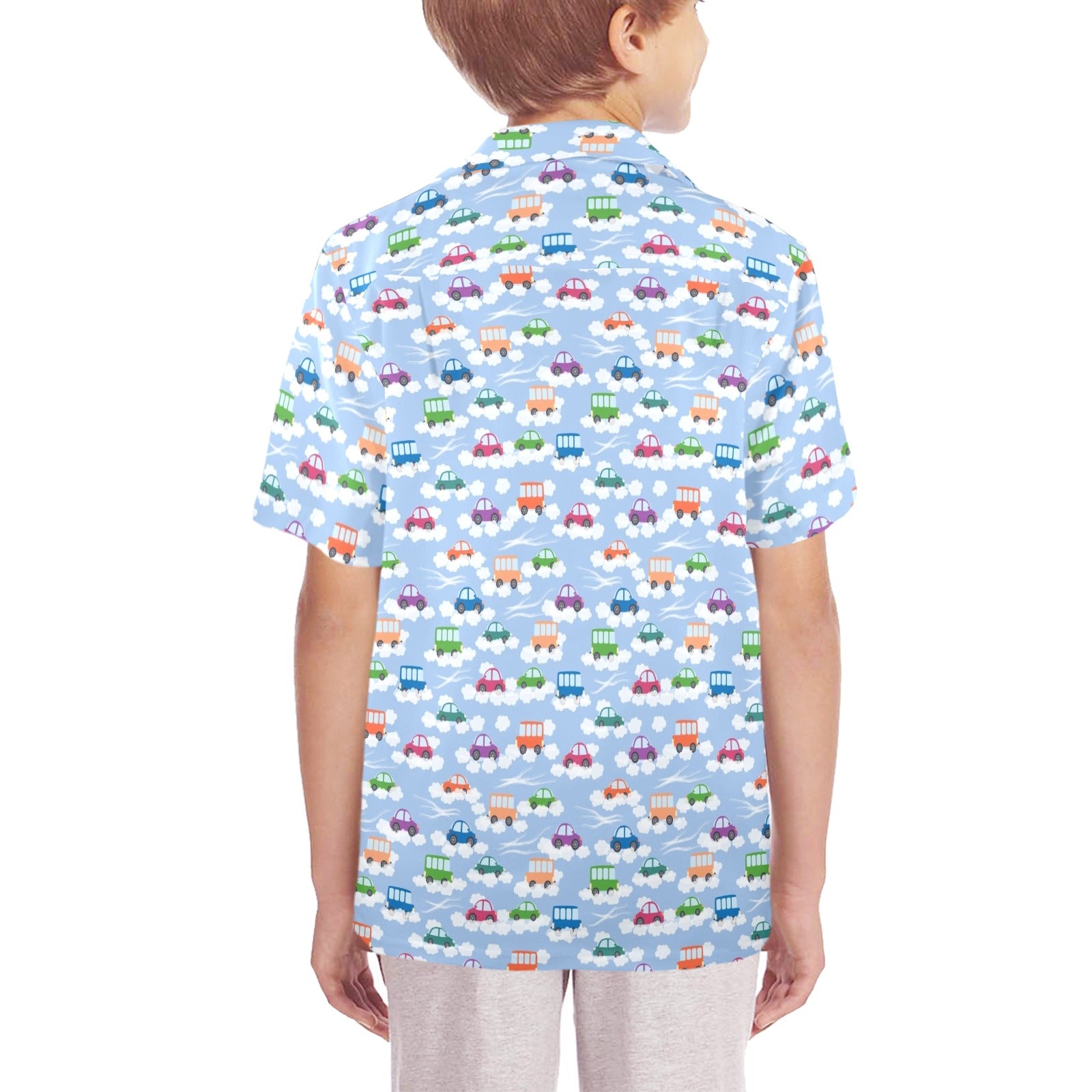 Colourful Cars Senior Kids Hawaiian Shirt