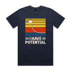 I Have Potential, Physics Men's AS Colour T-shirt Midnight Blue Mens T-shirt Printed In Australia Science