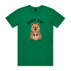 Quokka, Quok On Men's AS Colour T-shirt Kelly Green Mens T-shirt animal Printed In Australia