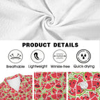 Busy Watermelon Men's Crinkle Hawaiian Shirt