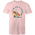 Hotdog, I'm On A Roll Men's AS Colour T-Shirt Pink Mens T-shirt Food Printed In Australia