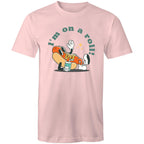 Hotdog, I'm On A Roll - Mens T-Shirt Pink Mens T-shirt Food Printed In Australia