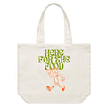 Here For The Food Shoulder Canvas Tote Bag Default Title Large Tote Bag Food Printed In Australia