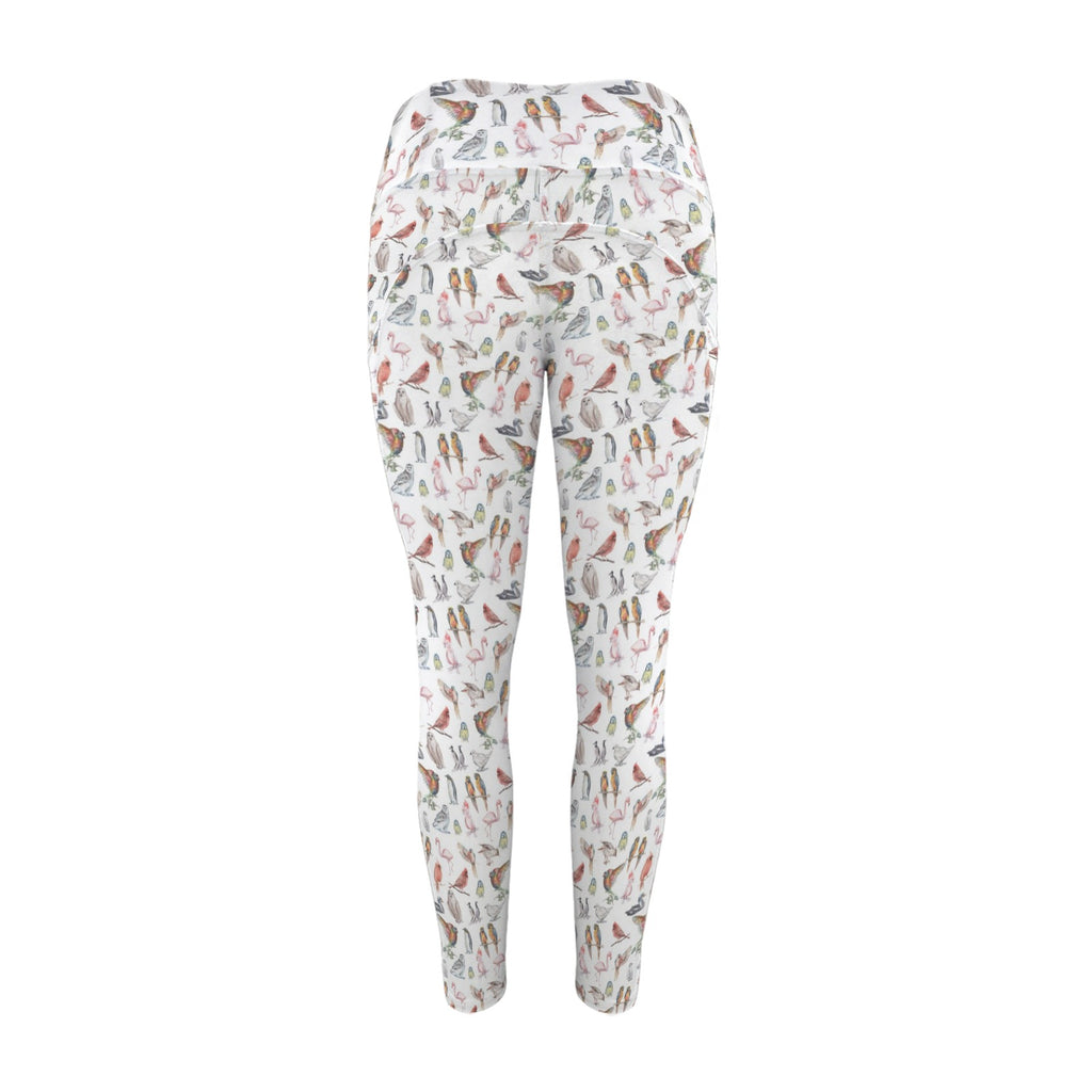Birds Of A Feather Women's High Waist Pockets Yoga Leggings Women's High Waist Pockets Yoga Leggings Birds Printed Offshore