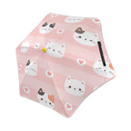 Pink Cats Kids Safe Round Corner Umbrella One Size Kids Safe Round Corner Umbrella animal Printed Offshore