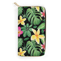 Frangipani - PU Leather Wallet white 19.7x10.5cm Zippered Wallet / Purse Printed Offshore