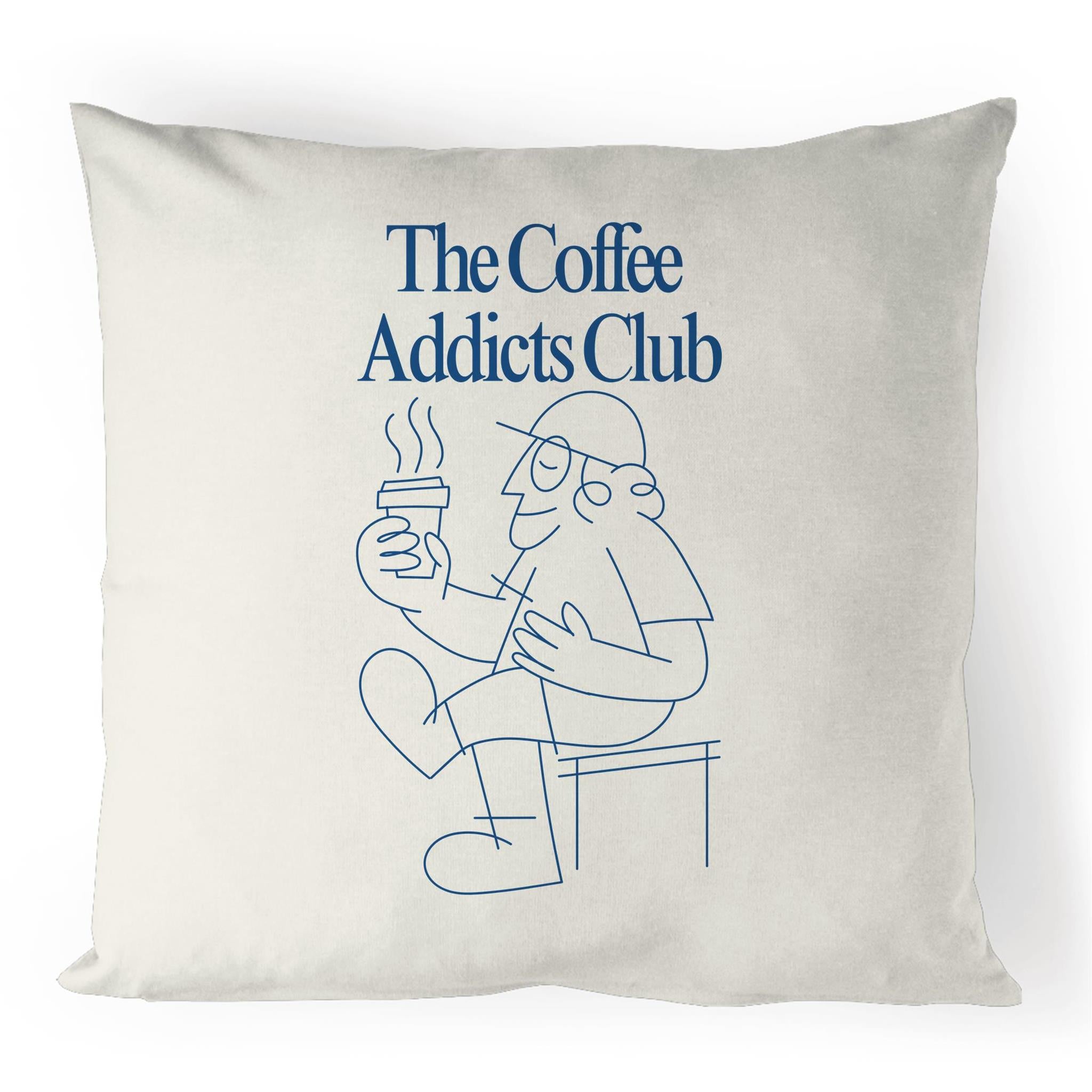 The Coffee Addicts Club - 100% Linen Cushion Cover Default Title Linen Cushion Covers Coffee Printed In Australia