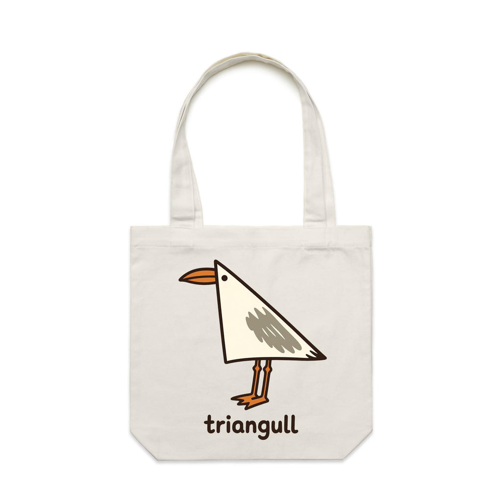 Triangull Geometry Seagull Canvas Tote Bag