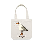 Triangull Geometry Seagull Canvas Tote Bag