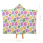 Pastel Flowers Kids Hooded Blanket 100cm x 130cm