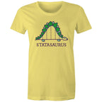 Statasaurus, Maths Women's AS Colour T-shirt Yellow Womens T-shirt Maths Printed In Australia