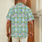 Summer Surf Men's Short Sleeve Hawaiian Shirt Men's Hawaiian Shirt (New) Printed Offshore Surf