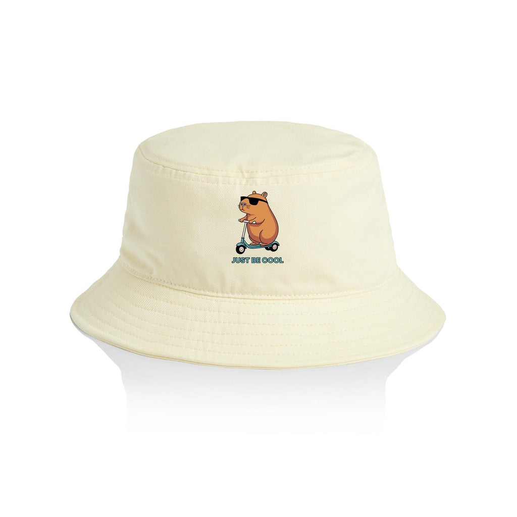 Just Be Cool, Capybara - AS Colour Bucket Hat Butter One Size As Colour Bucket Hat animal Printed In Australia