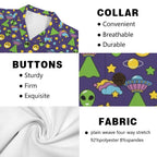 Groovy Alien And UFO Men's Hawaiian Shirt