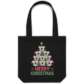 Koala Christmas Tree - Canvas Tote Bag Black One Size Christmas Tote Bag Christmas Printed In Australia