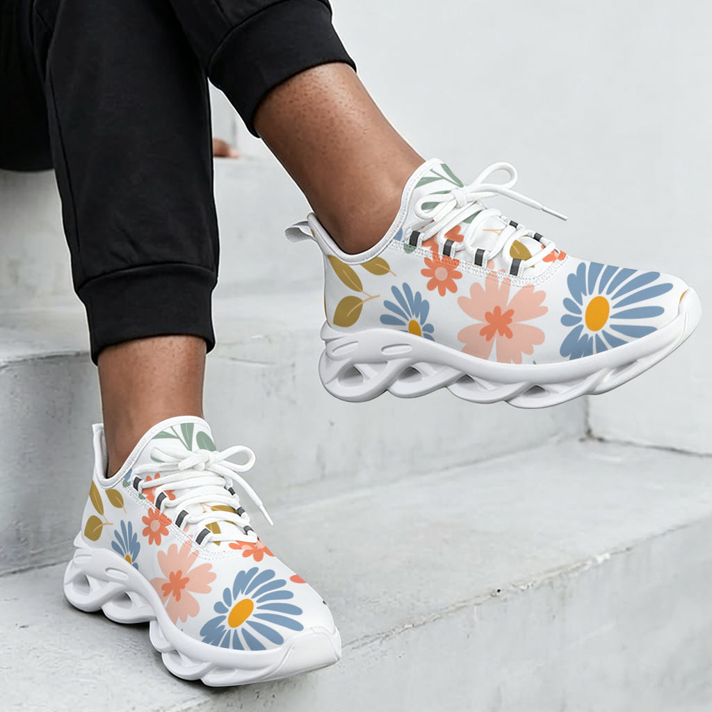 Boho Flowers Women's Twisted Sole Sneakers