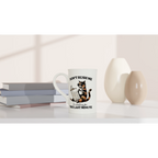 Personalise - Don't Rush Me, Cat - White 10oz Porcelain Slim Mug Personalised Porcelain Mug animal Globally Fulfilled
