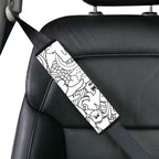 Black And White Creatures - Car Seat Belt Cover 7''x10'' (Pack of 2) Car Seat Belt Cover 7x10 (Pack of 2) Printed Offshore