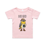 Bird Nerd 2 AS Colour Baby T-shirt Pink Baby T-shirt animal Birds Printed In Australia