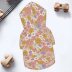 Faded Floral Pet Hoodie (Large Size)