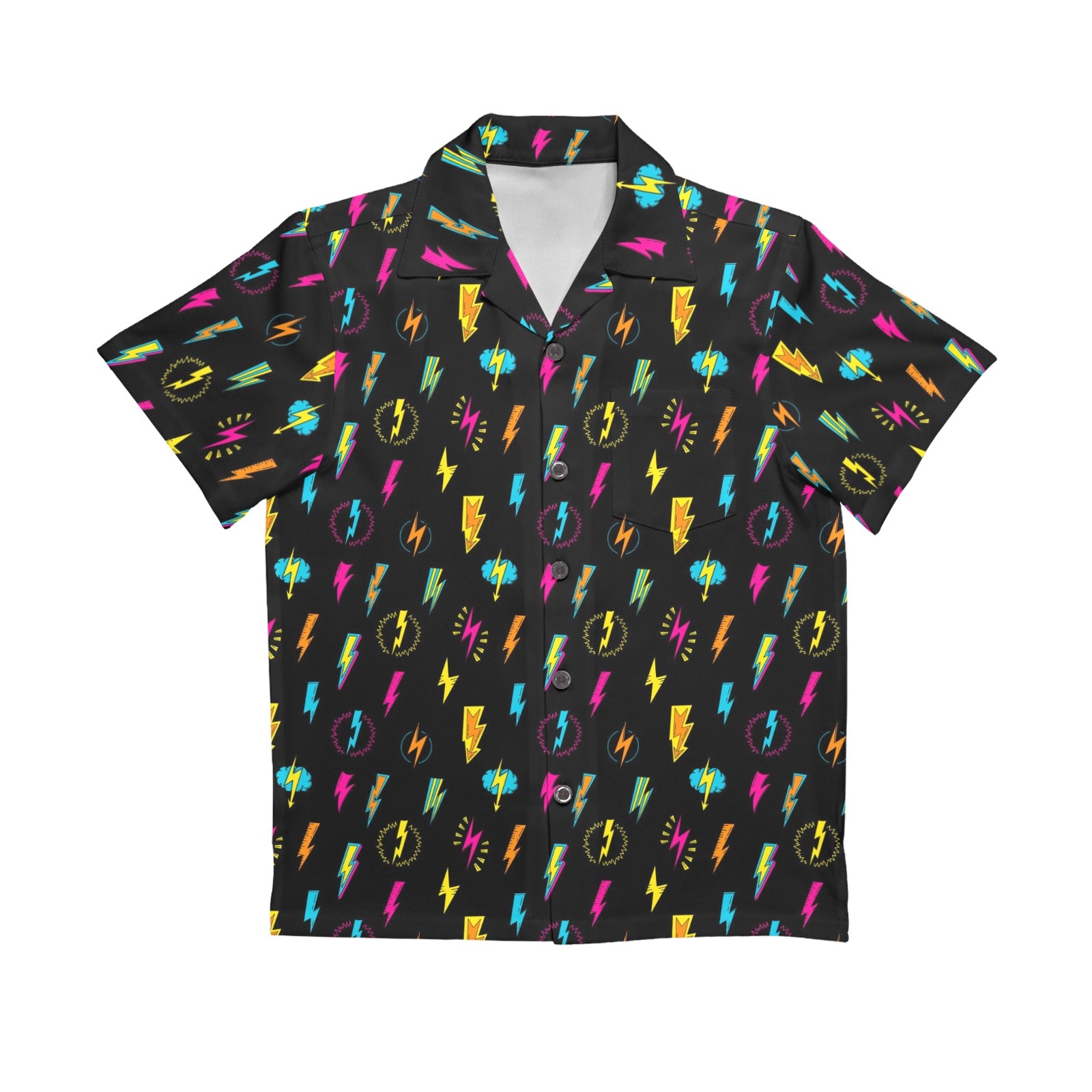Fun Lightning Senior Kids Hawaiian Shirt Senior Kids Hawaiian Shirt 8-15 comic Printed Offshore