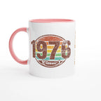Personalised 1976 Classic 11oz Ceramic Mug Ceramic Pink Personalised 11oz Mug Globally Fulfilled