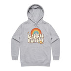 Kindness Matters - Womens Hoodie Grey Marle Womens Hoodie Kindness Positivity Printed In Australia Retro