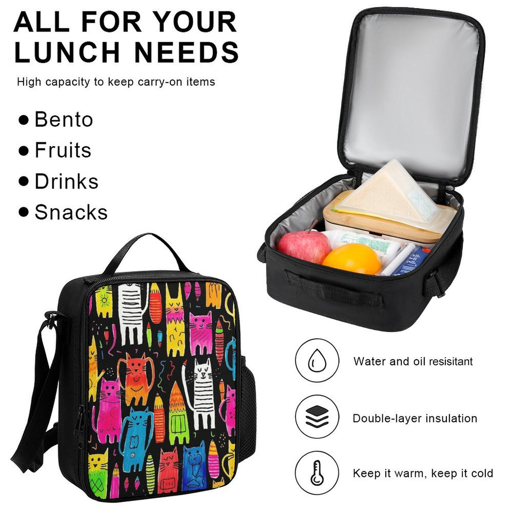 Crazy Cats Three Piece Backpack Set Three Piece Backpack Set Printed Offshore