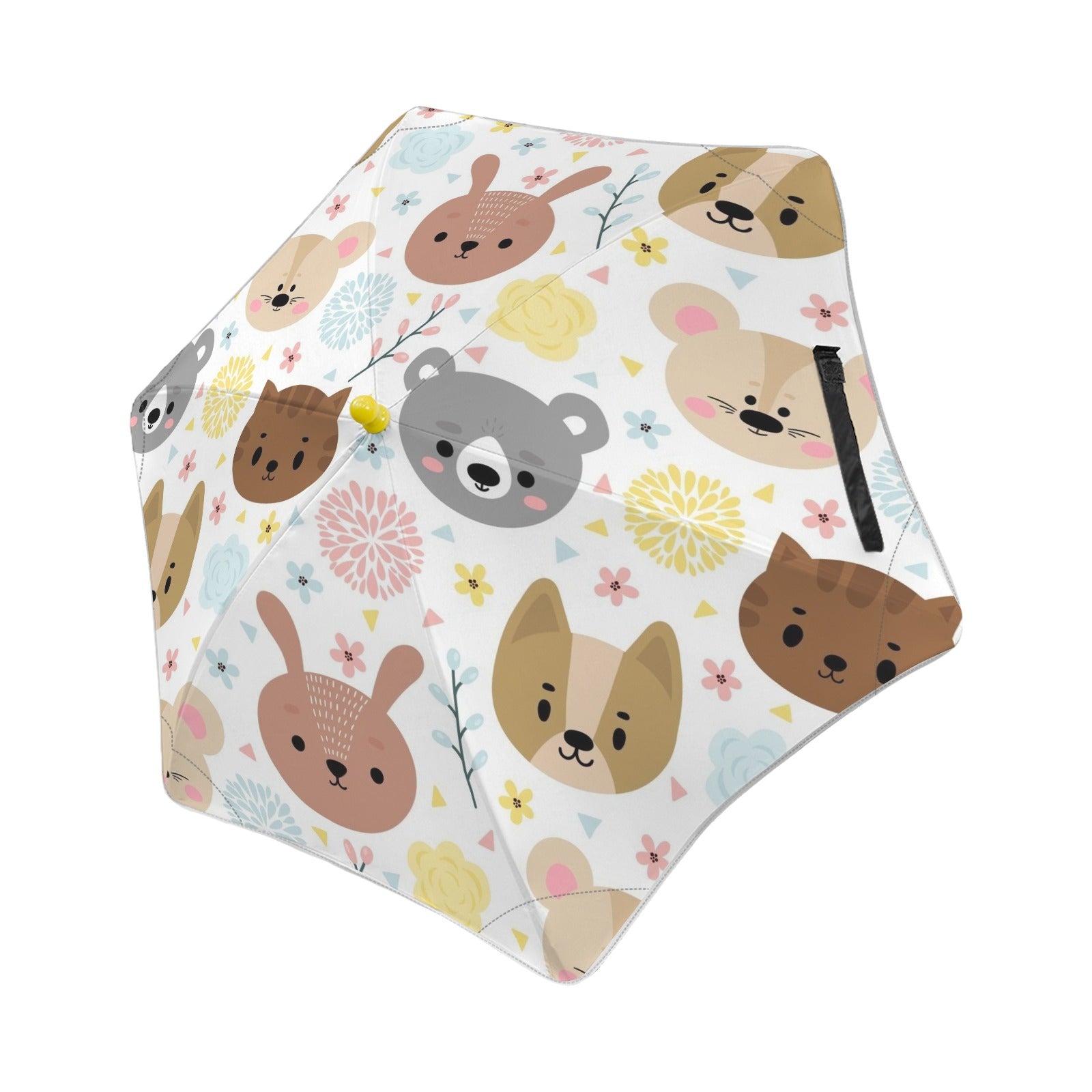 Baby Animals Kids Safe Round Corner Umbrella One Size Kids Safe Round Corner Umbrella animal Printed Offshore