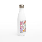Sorry I'm Late, I Was Dilly Dallying - White 17oz Stainless Steel Water Bottle White Water Bottle animal Globally Fulfilled