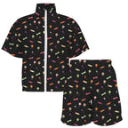 Candy Women's Windbreaker Short Set Women's Windbreaker Short Set Food Printed Offshore