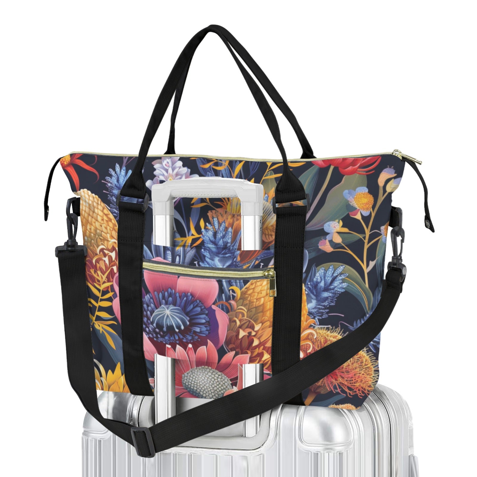 Aussie Floral Duffle Bag-Simple (Model 1715) One Size Duffle Bag-Simple (1715)
