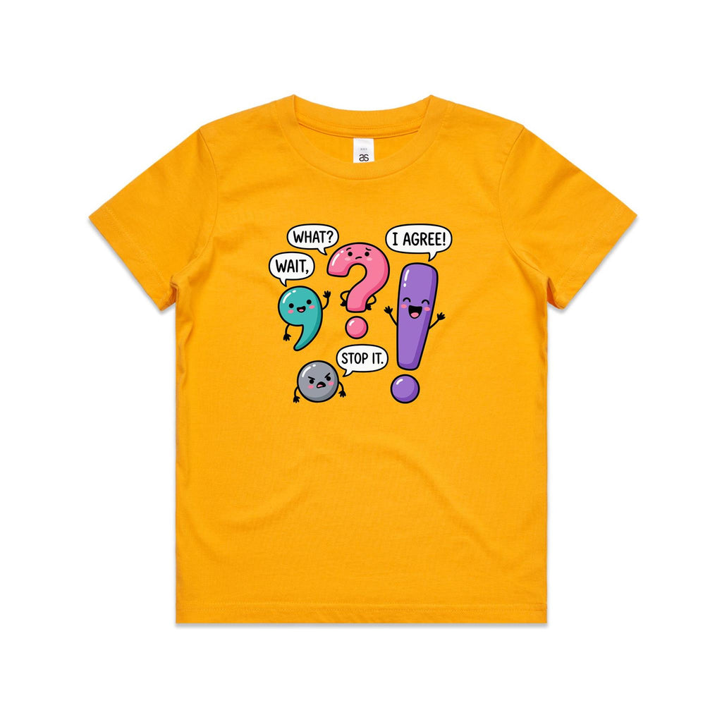 Funny Punctuation Kids AS Colour T-shirt