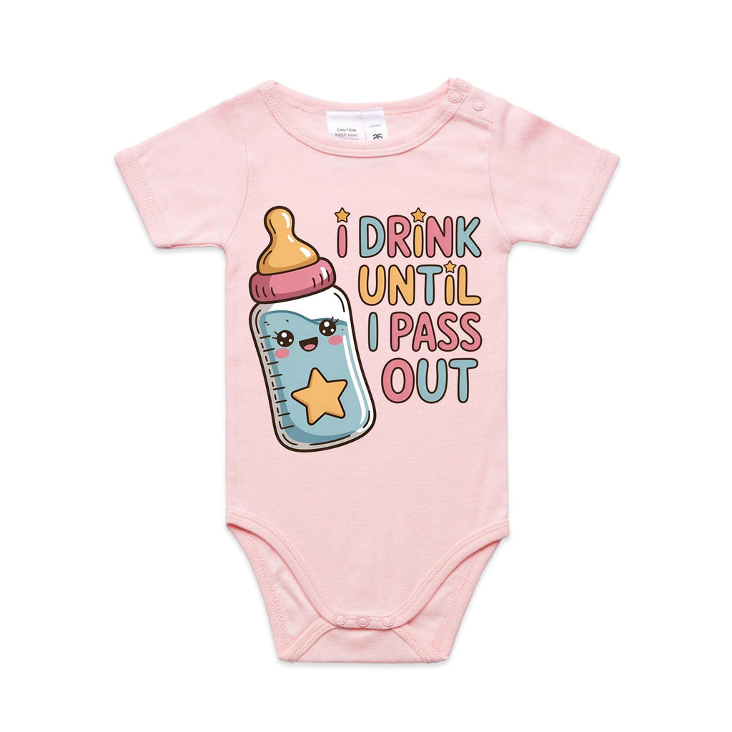Baby Bottle, I Drink Until I Pass Out Baby Bodysuit