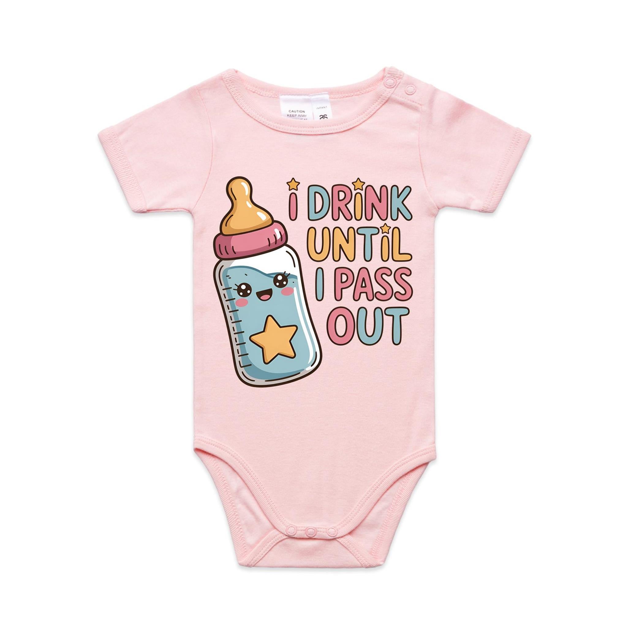 Baby Bottle, I Drink Until I Pass Out Baby Bodysuit