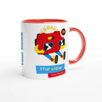 Personalised - The View From The 90's - White 11oz Ceramic Mug with Colour Inside Personalised 11oz Mug customise Globally Fulfilled personalise Retro