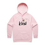 Bee Kind - Womens Hoodie Pink Womens Hoodie Kindness Printed In Australia