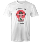 I Want To Be-Leaf, UFO - Mens T-Shirt White Mens T-shirt Printed In Australia Sci Fi