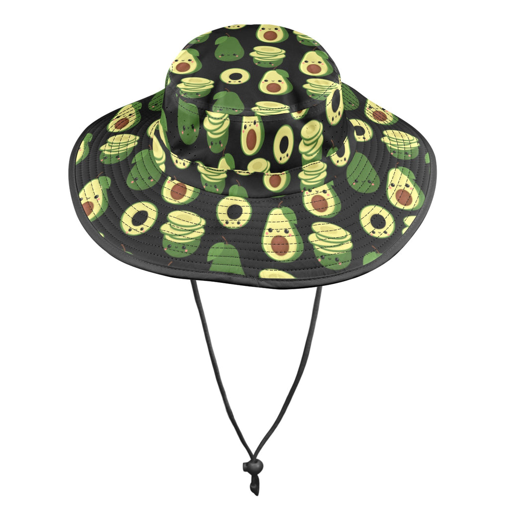 Cute Avocados Wide Brim Bucket Hat Wide Brim Bucket Hat Food Printed Offshore