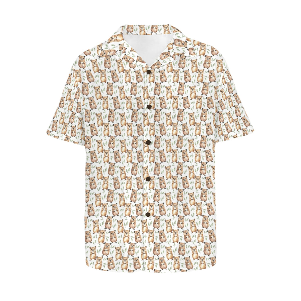 Quokkas Men's Short Sleeve Hawaiian Shirt